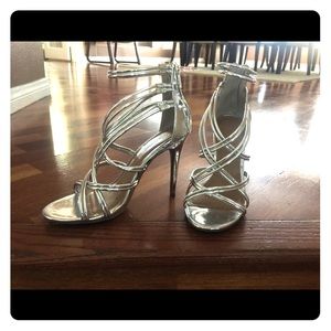 Beautiful silver glamour heels